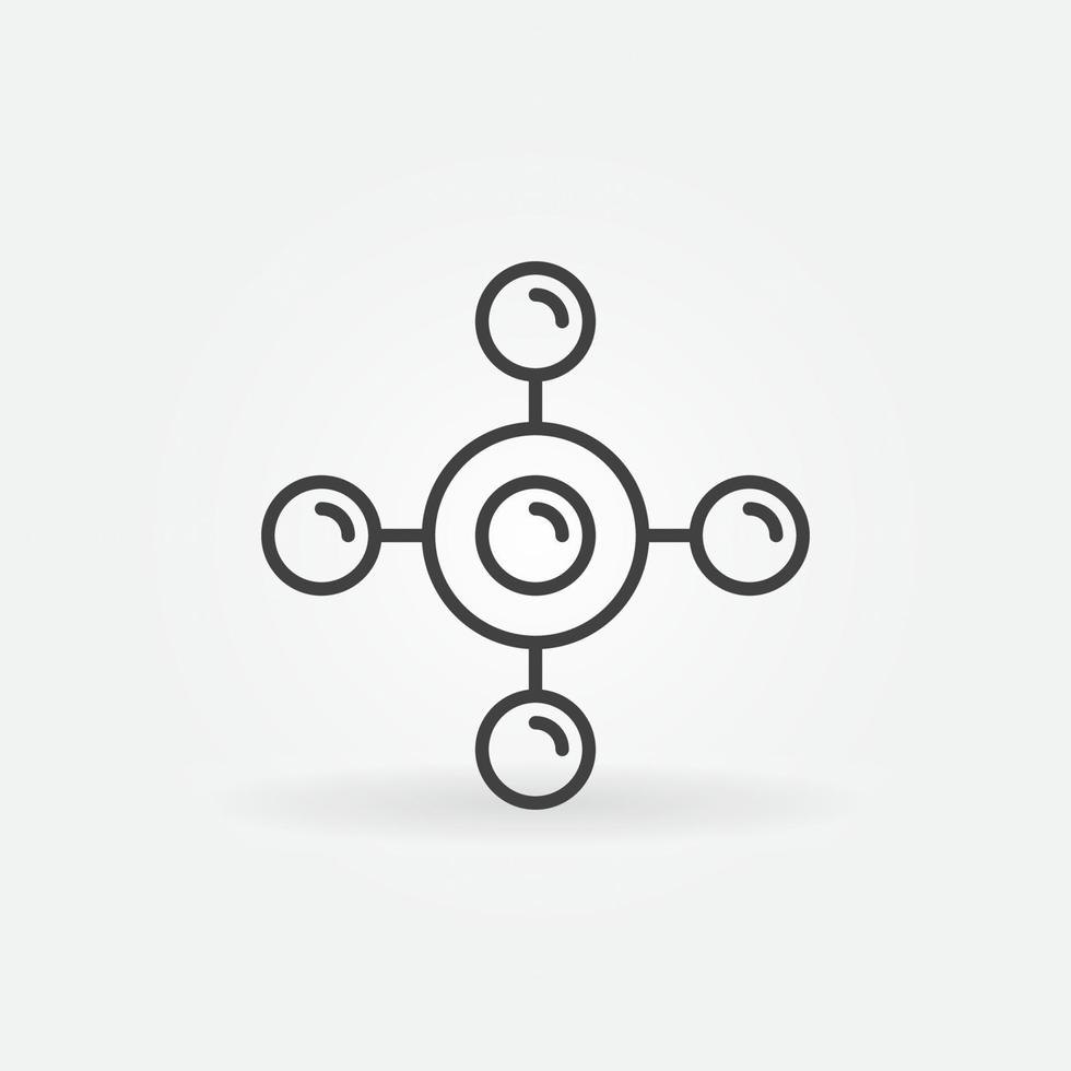 Abstract Molecule vector Chemistry concept outline simple icon