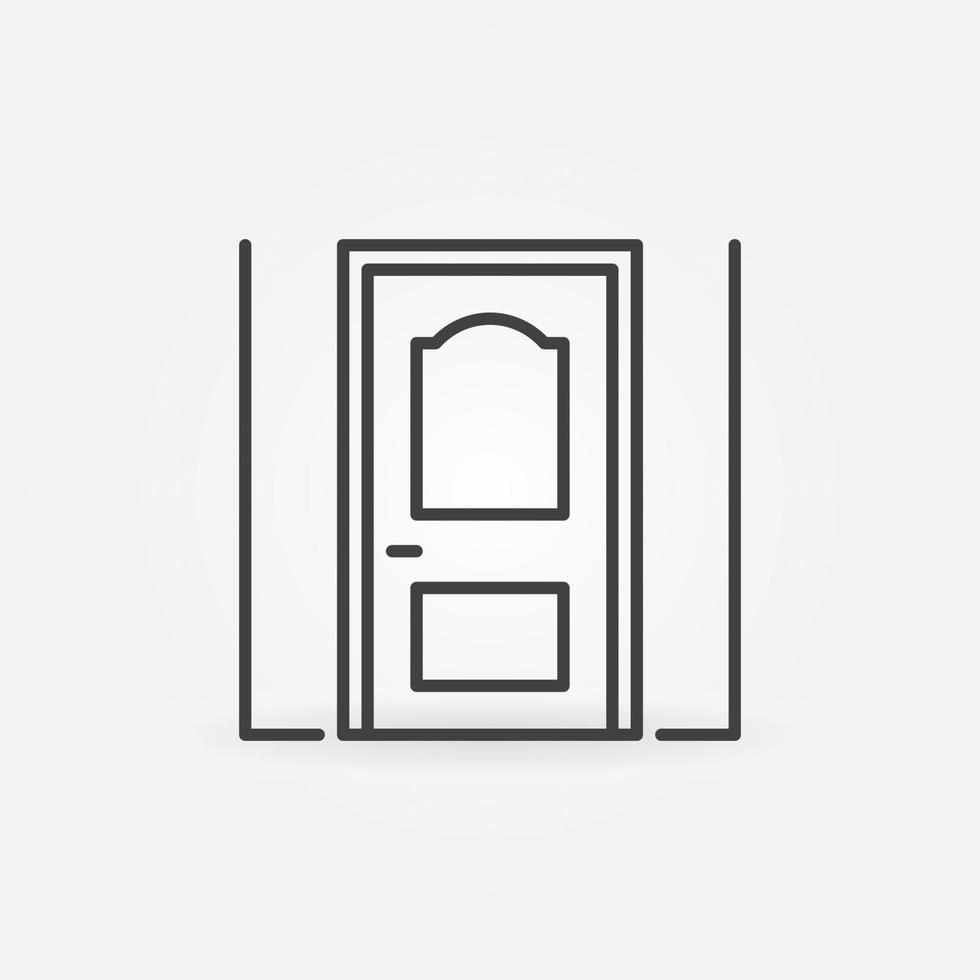 Close Exterior Door vector thin line concept icon