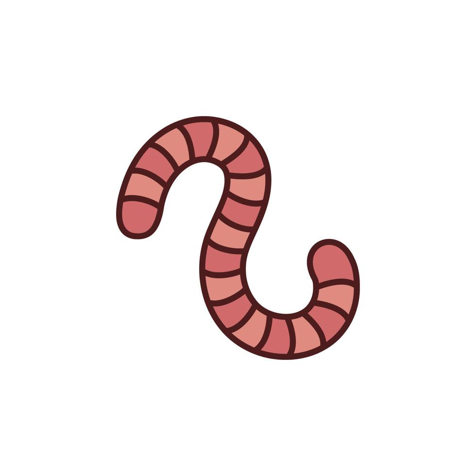 Worm vector concept colored modern icon or symbol