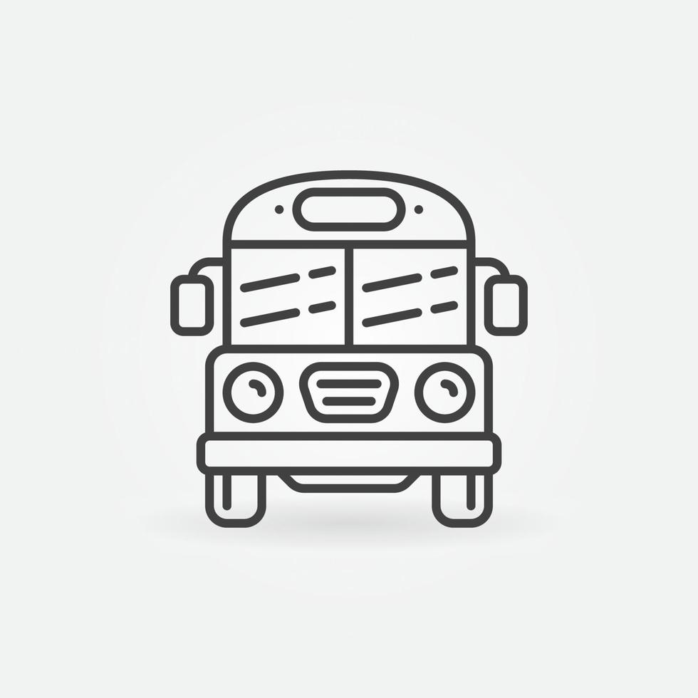 Old School Bus vector concept linear icon or symbol