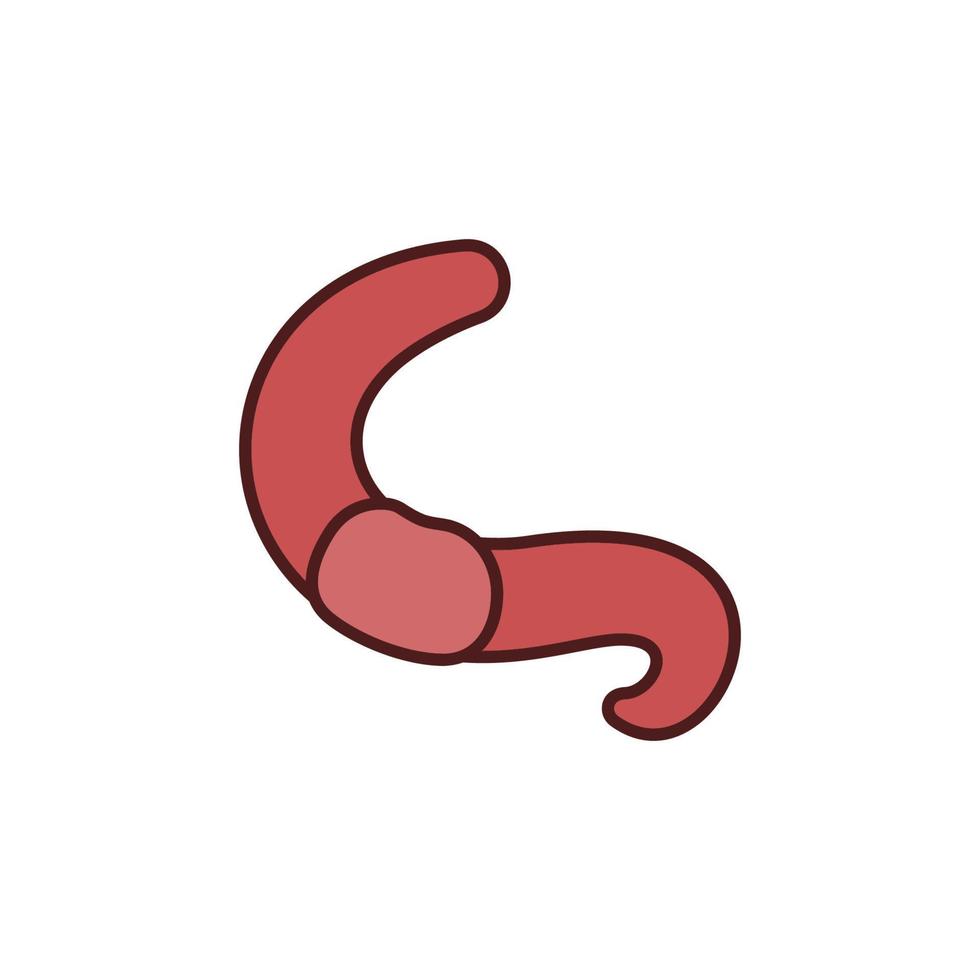 Worm vector concept red modern icon or sign