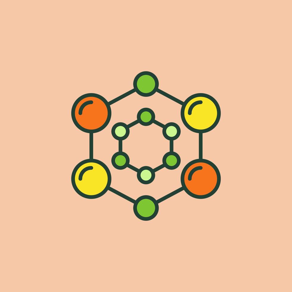 Vector Chemical Molecule Formula abstract colored icon