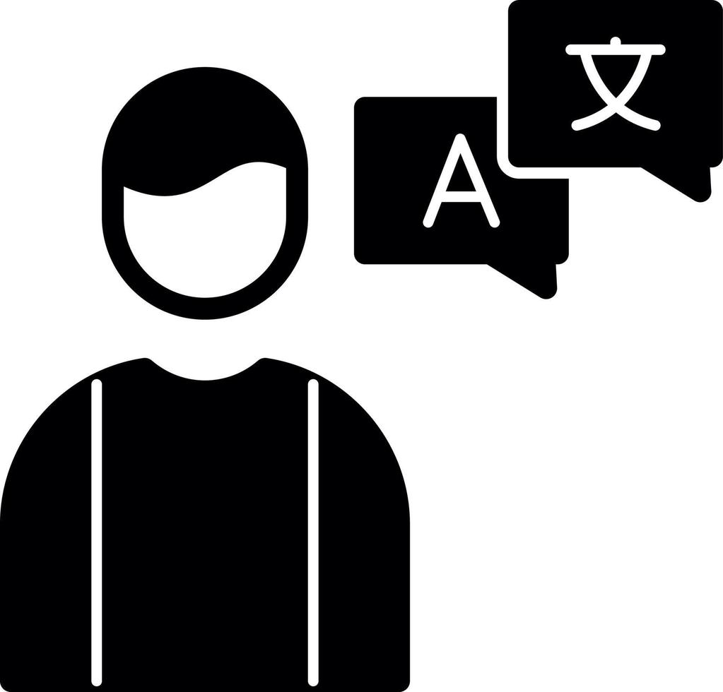 Freelance Translator Vector Icon Design