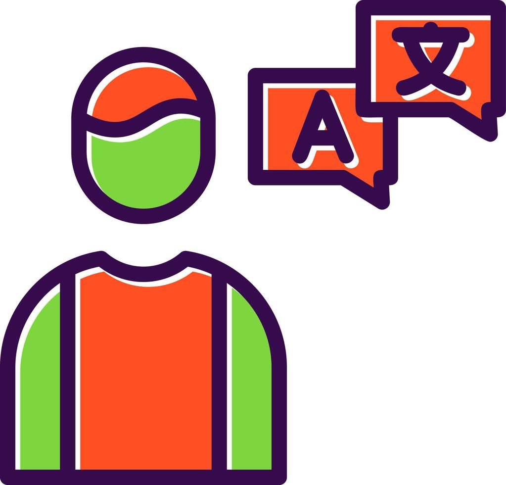 Freelance Translator Vector Icon Design
