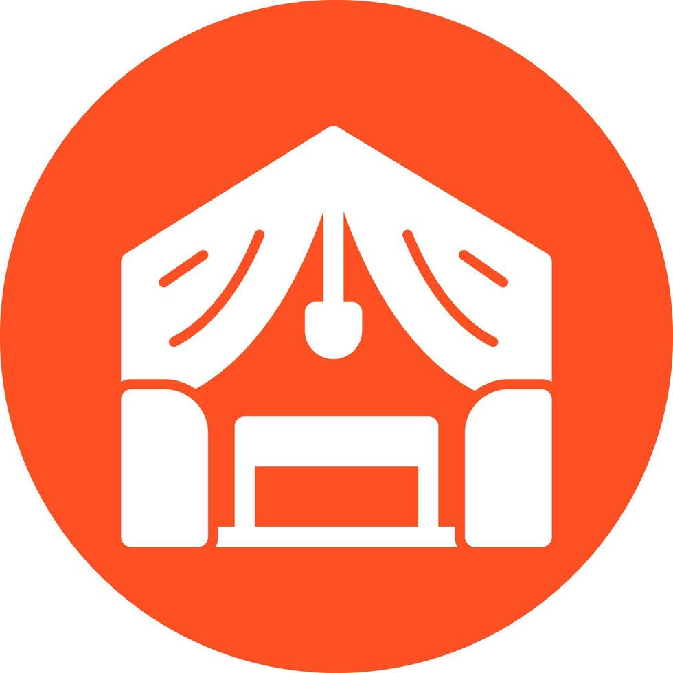 Luxury Camp Vector Icon Design