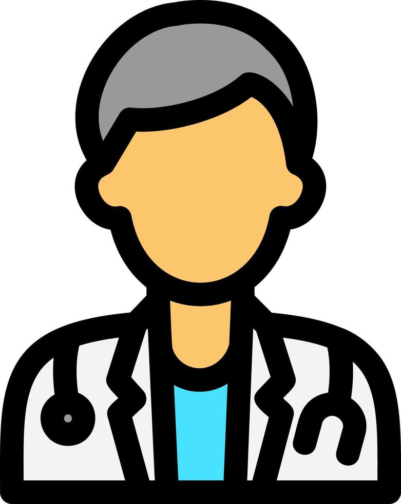 diseño de icono de vector de médico masculino