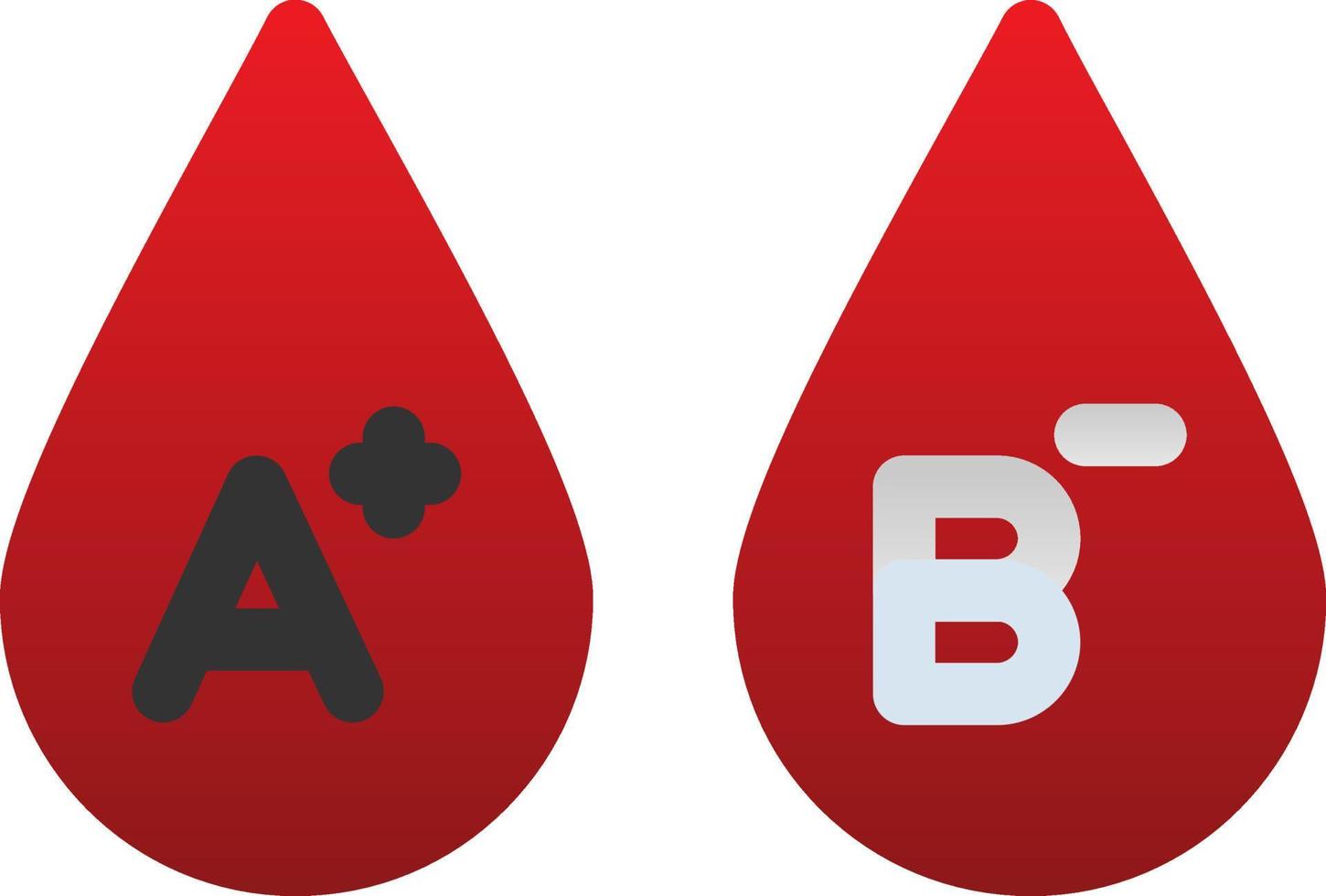 Blood Types Vector Icon Design