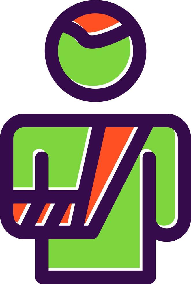 Broken Arm Vector Icon Design