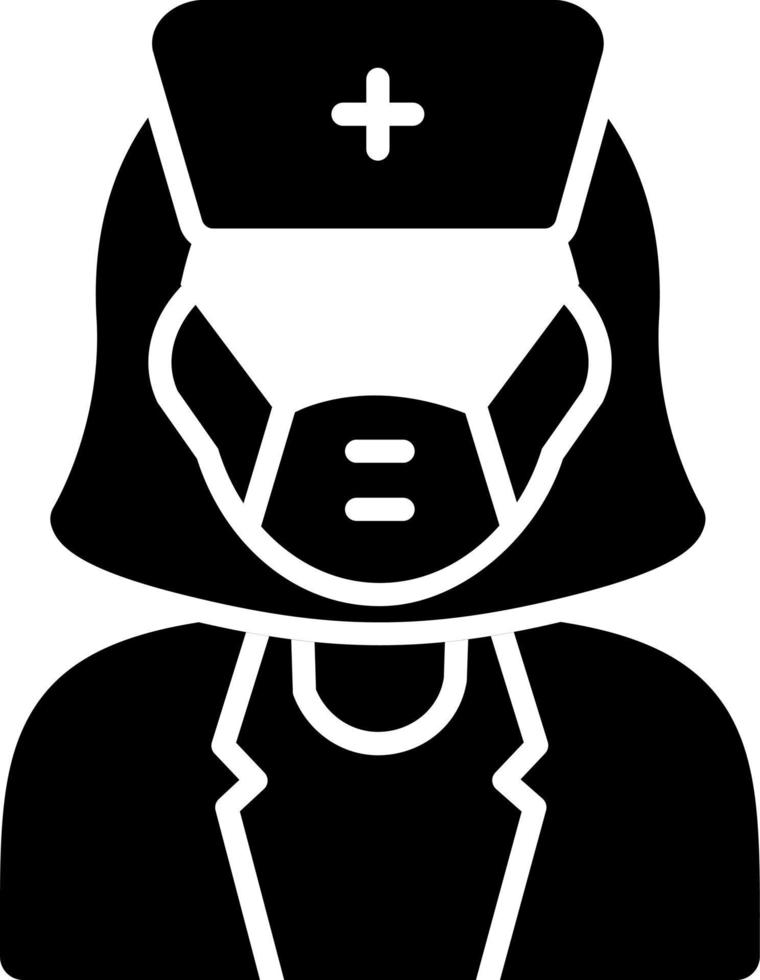 Female Surgeon Vector Icon Design