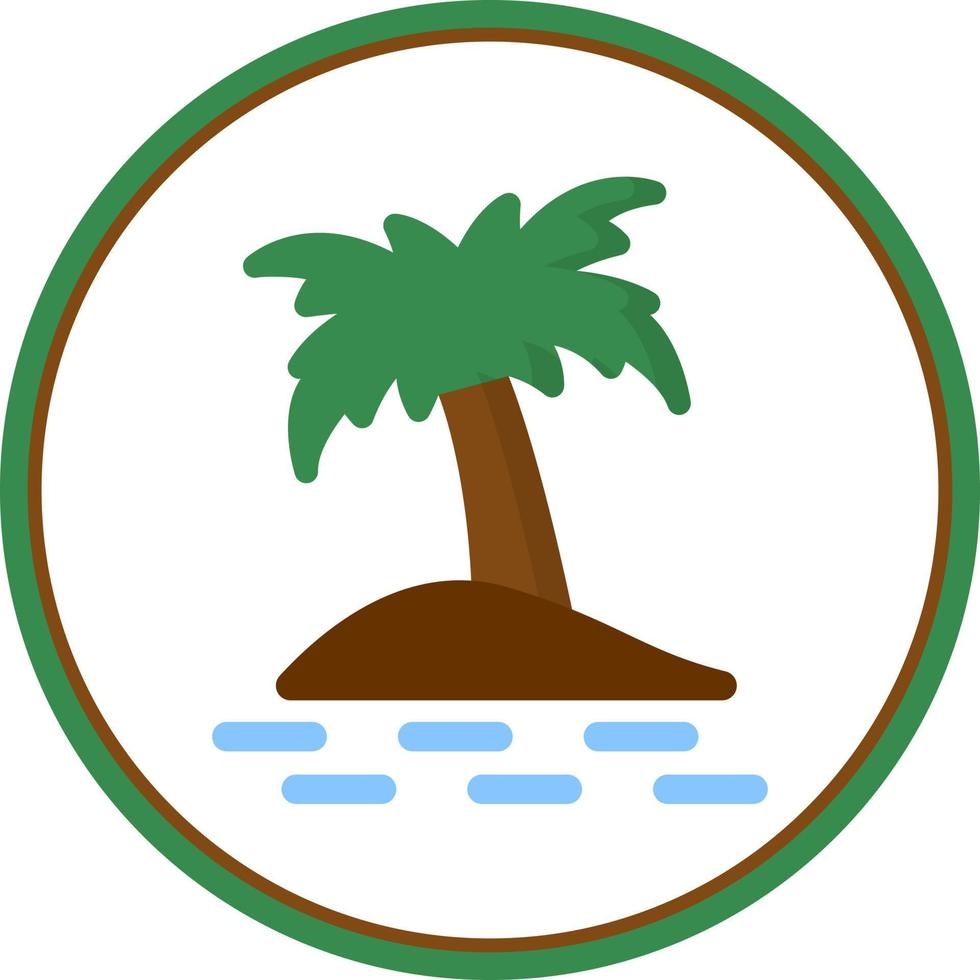 diseño de icono de vector de isla de palma