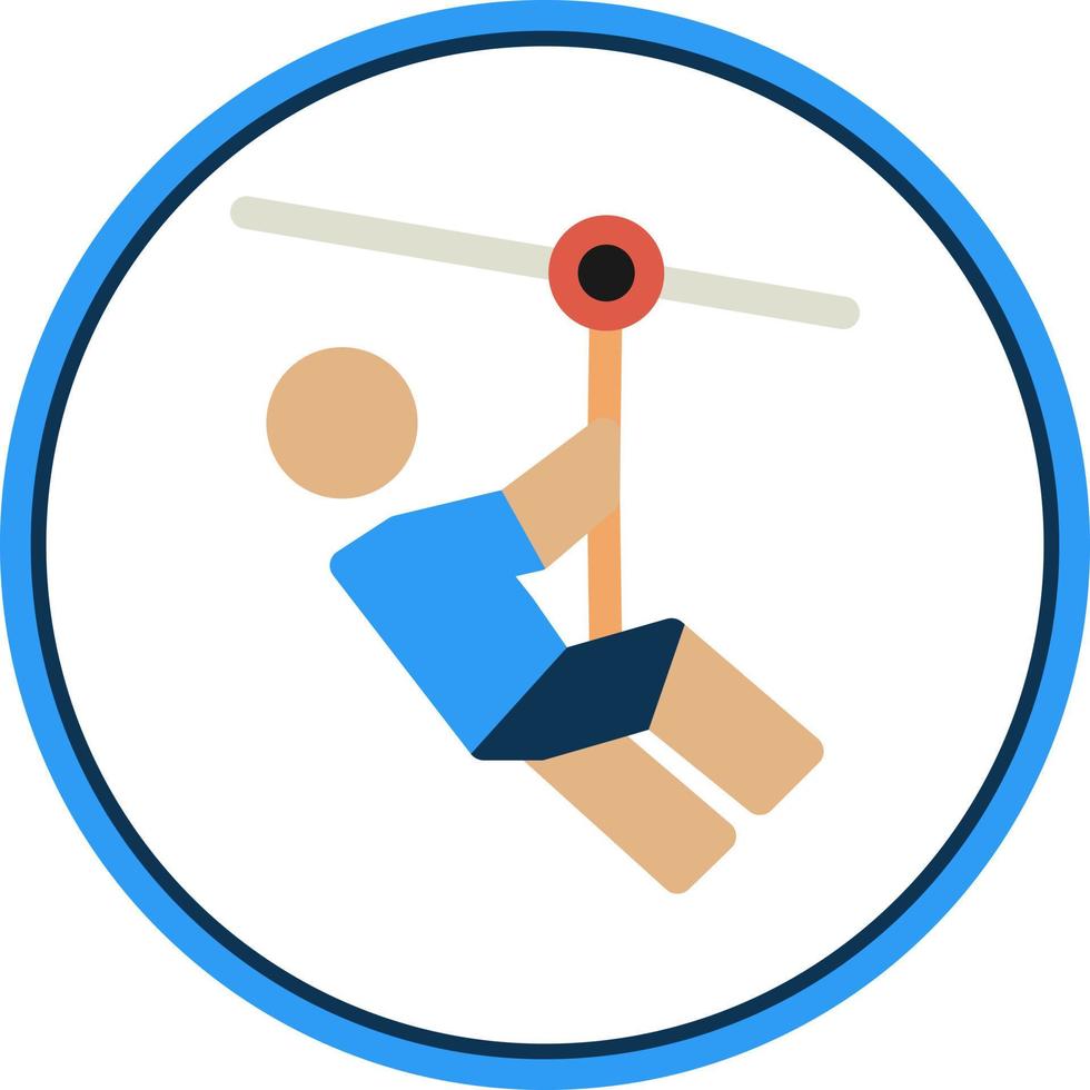 Zipline Vector Icon Design