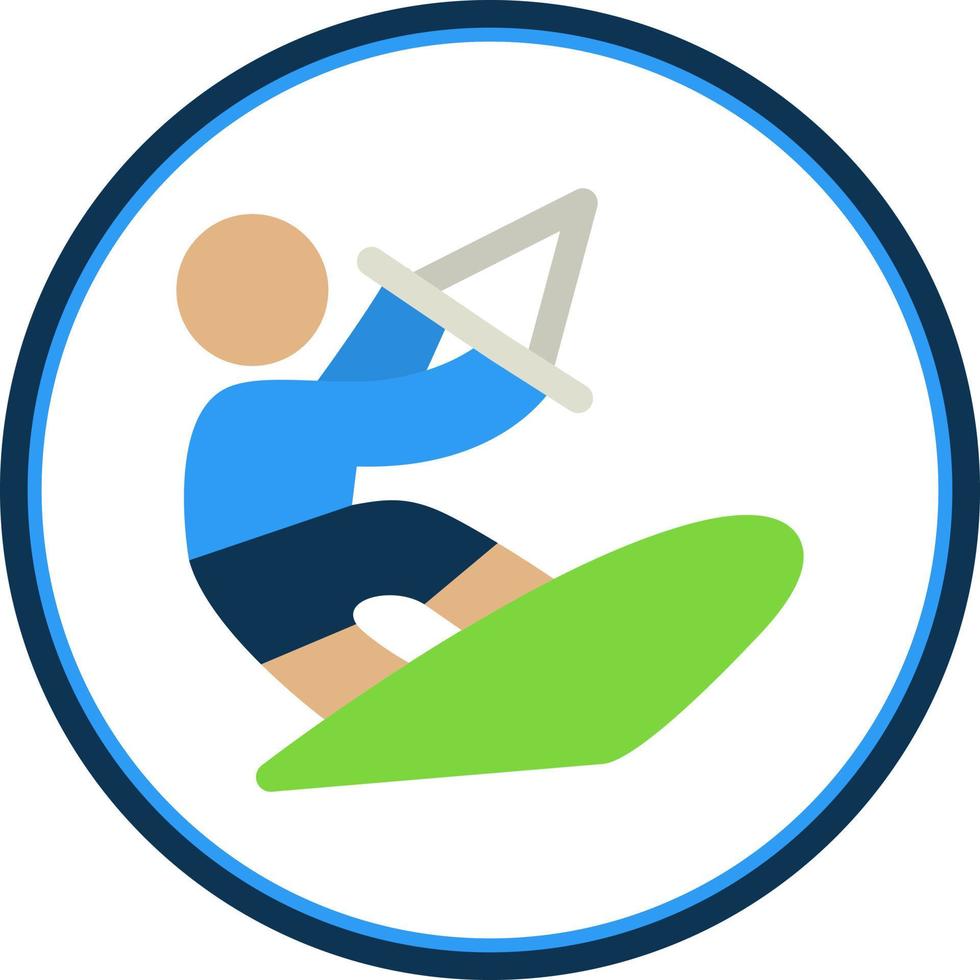 diseño de icono de vector de kitesurf