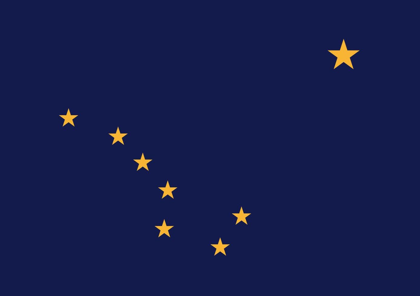Alaska flag. Official colors and proportions. vector