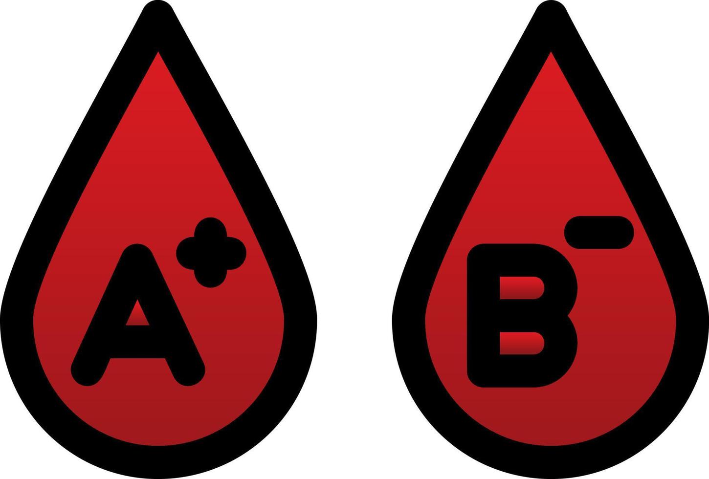 diseño de icono de vector de tipos de sangre