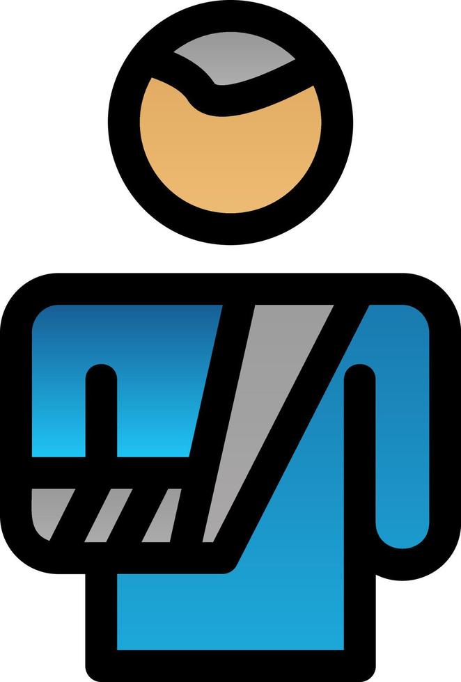 Broken Arm Vector Icon Design