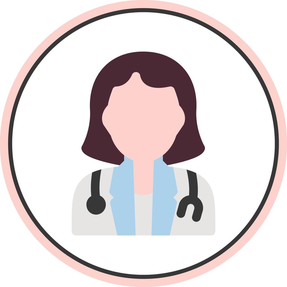 Female Doctor Vector Icon Design