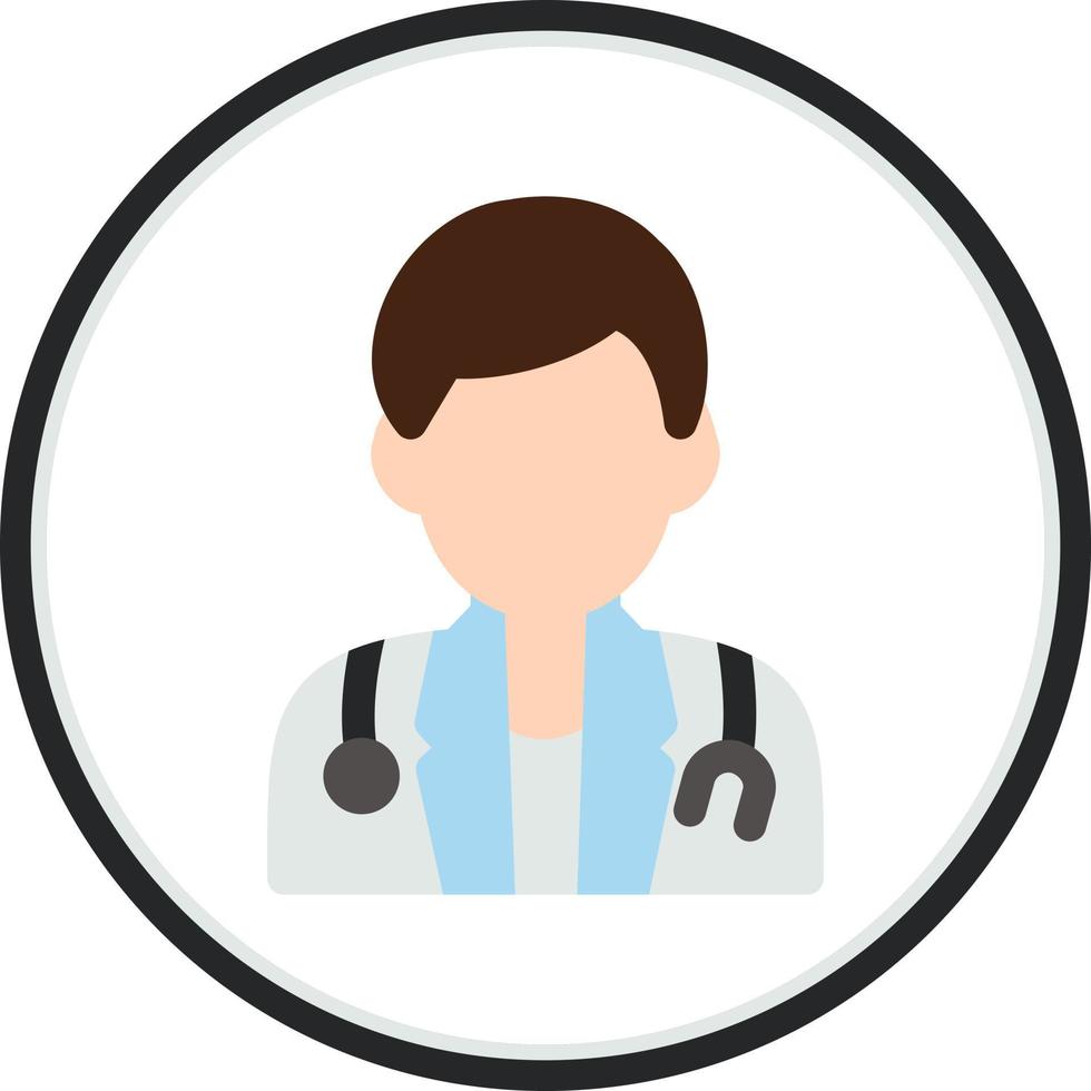 diseño de icono de vector de médico masculino