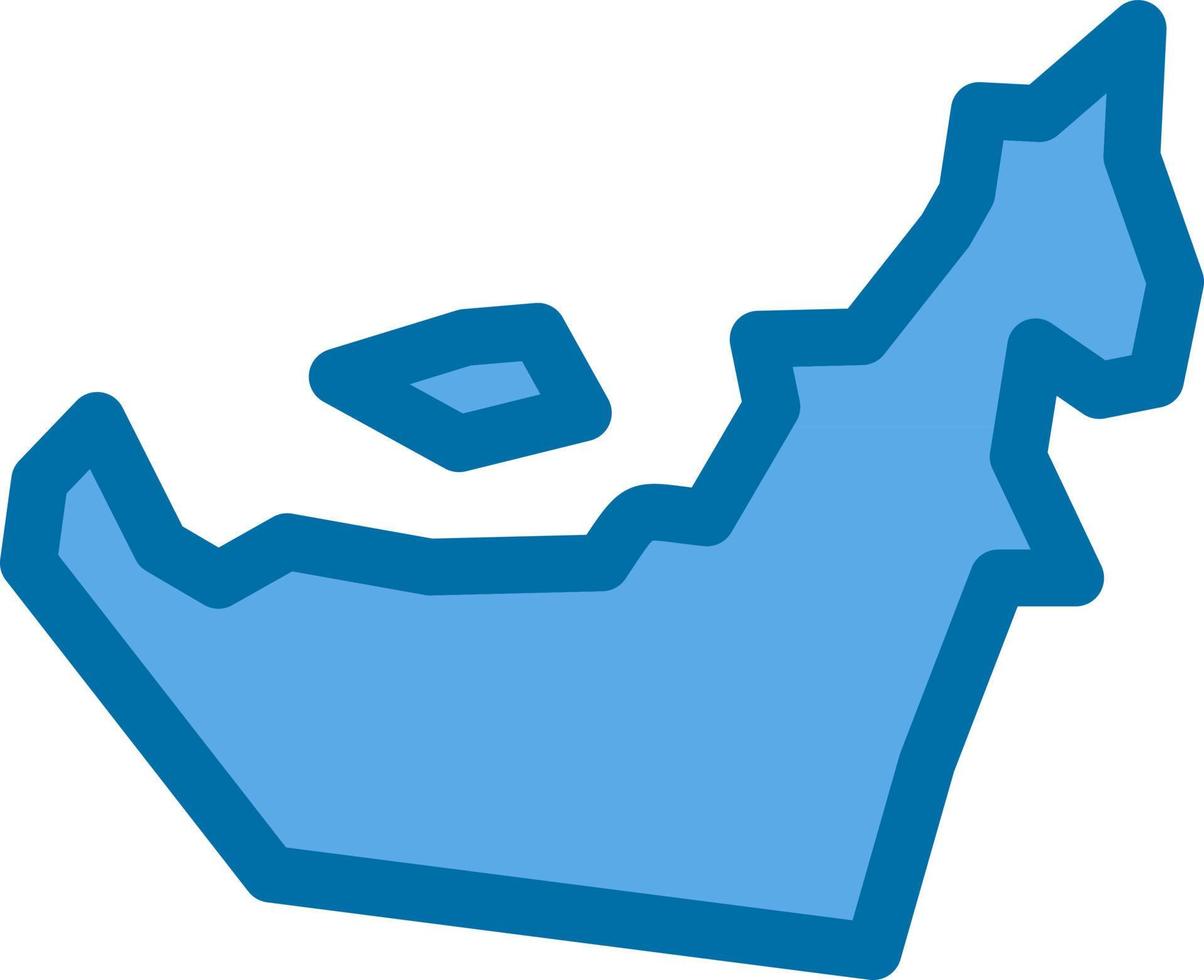 Dubai Map Vector Icon Design