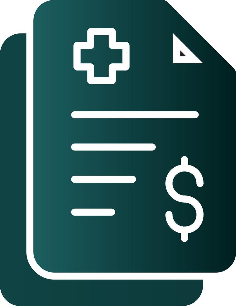 Medical Bill Vector Icon Design