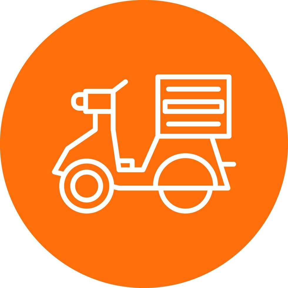 Delivery Bike Vector Icon Design