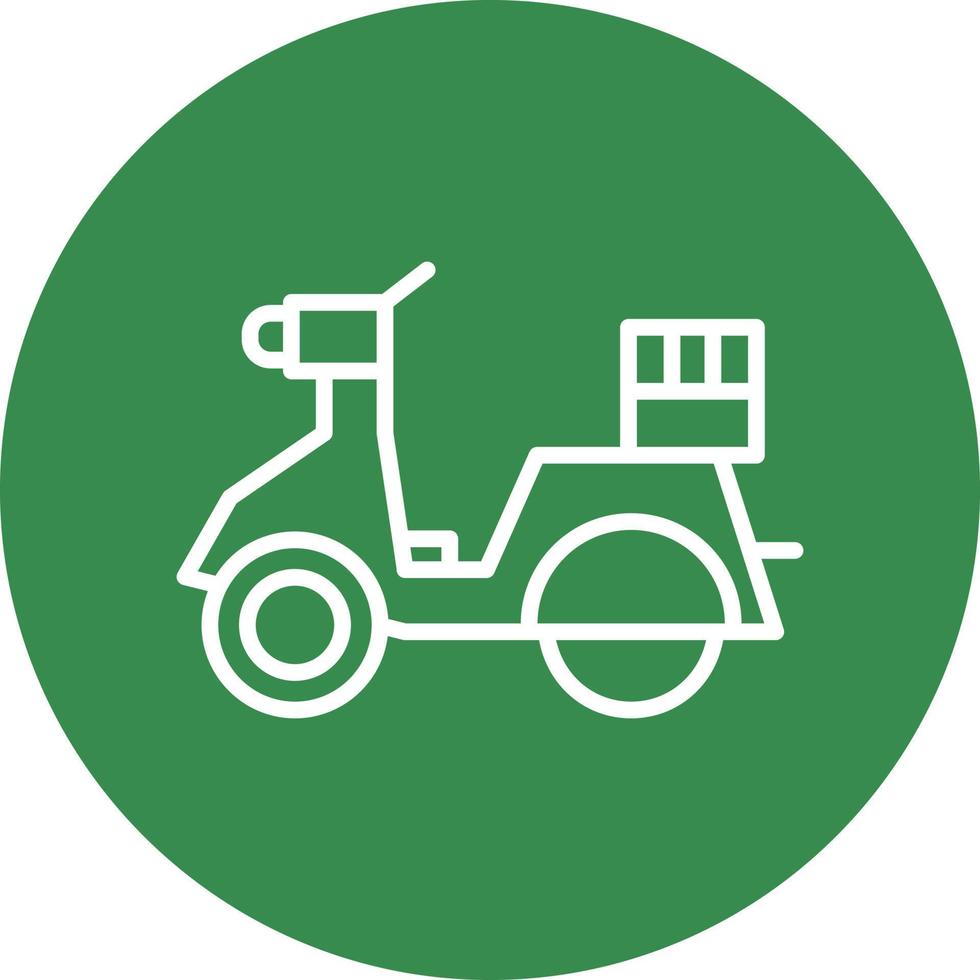 Delivery Scooter Vector Icon Design