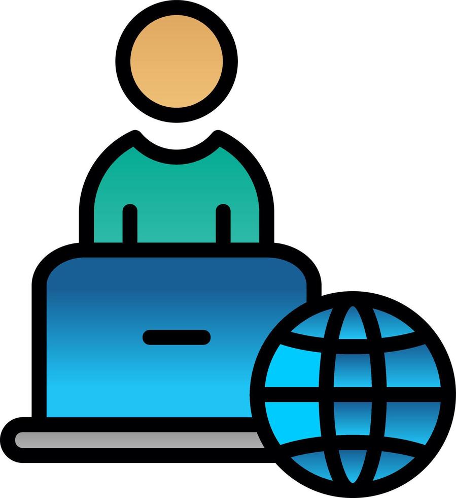 Remote Work Vector Icon Design