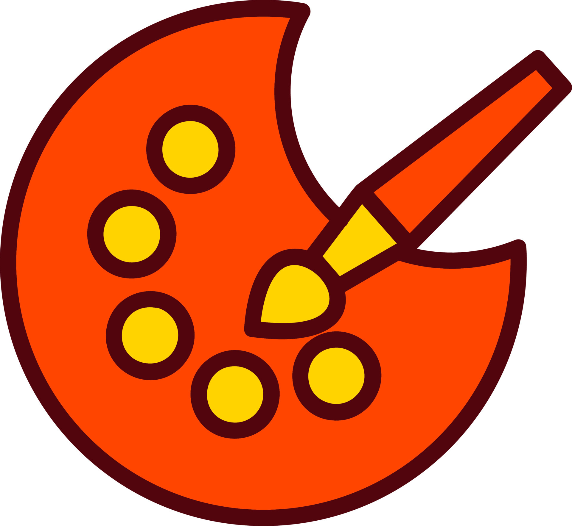 Paint Palette Vector Icon 15773662 Vector Art at Vecteezy