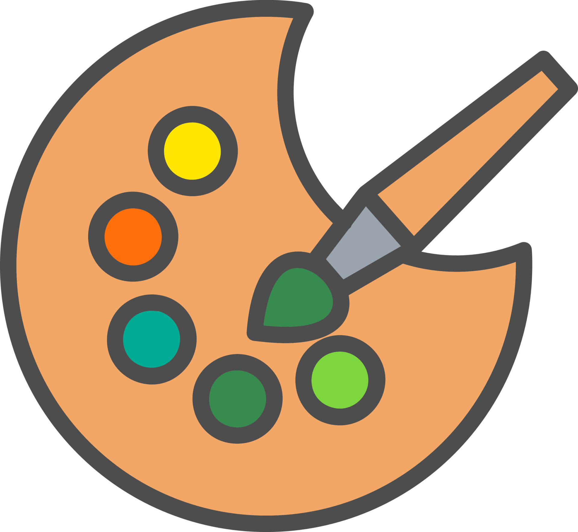 Paint Palette Vector Icon 15773916 Vector Art at Vecteezy