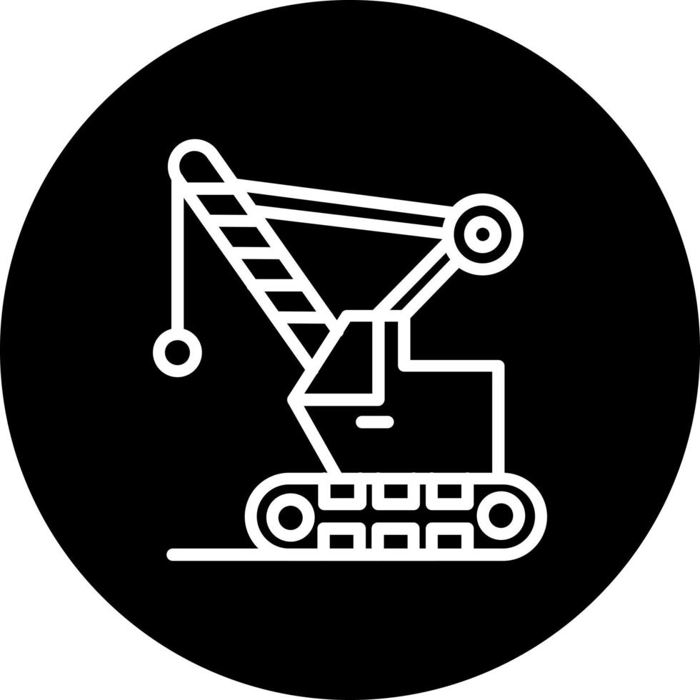 icono de vector de máquina de demolición