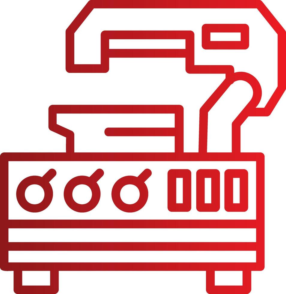 Metal Cutting Machine Vector Icon