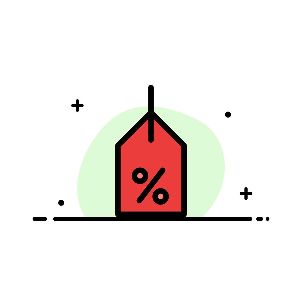 Tag Label Off Logistic  Business Flat Line Filled Icon Vector Banner Template