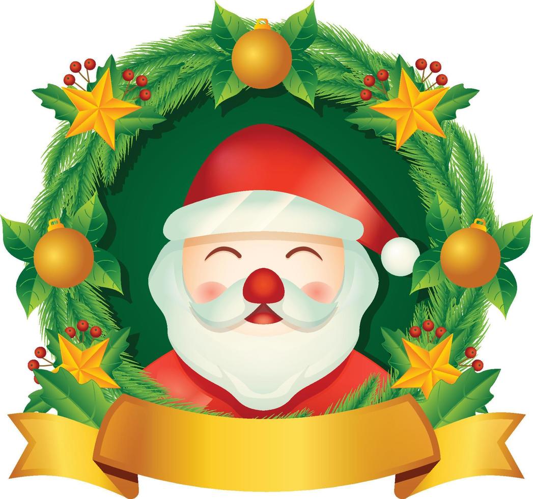 logotipo de santa claus, ilustración vectorial vector