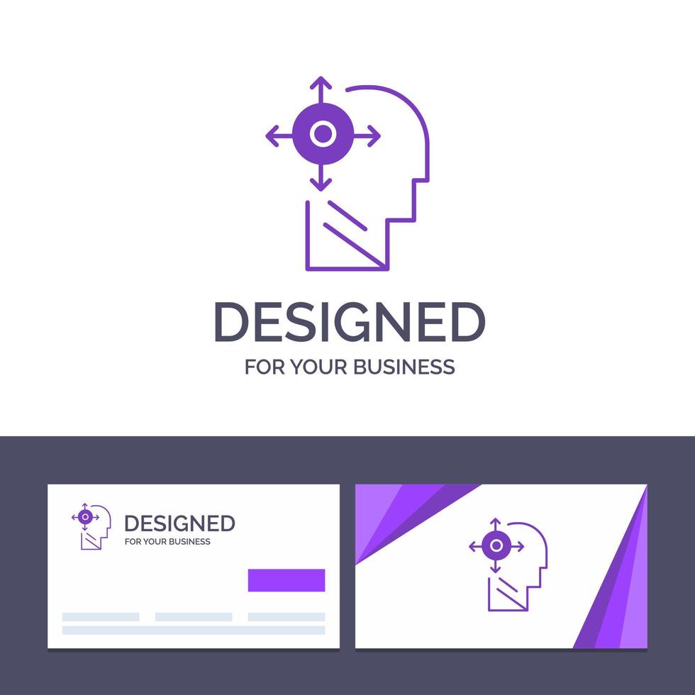 Creative Business Card and Logo template Mind Transform Yourself Head Vector Illustration