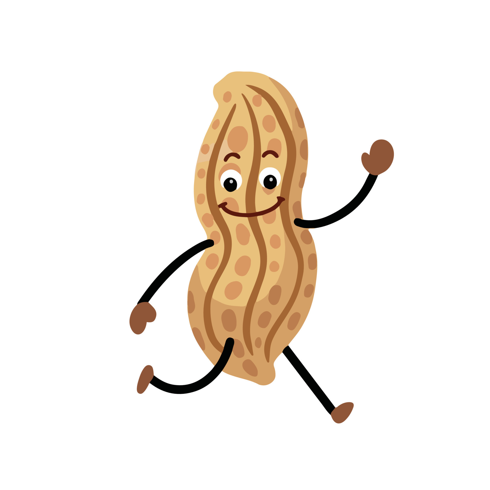 Peanut vector character with smiling face and running body expression mascot. Food illustration with funny cartoon simple flat style isolated on plain background. 15777045 Vector Art at Vecteezy Peanut vector character with smiling face and running body expression mascot. Food illustration with funny cartoon simple flat style isolated on plain background. 15777045 Vector Art at Vecteezy