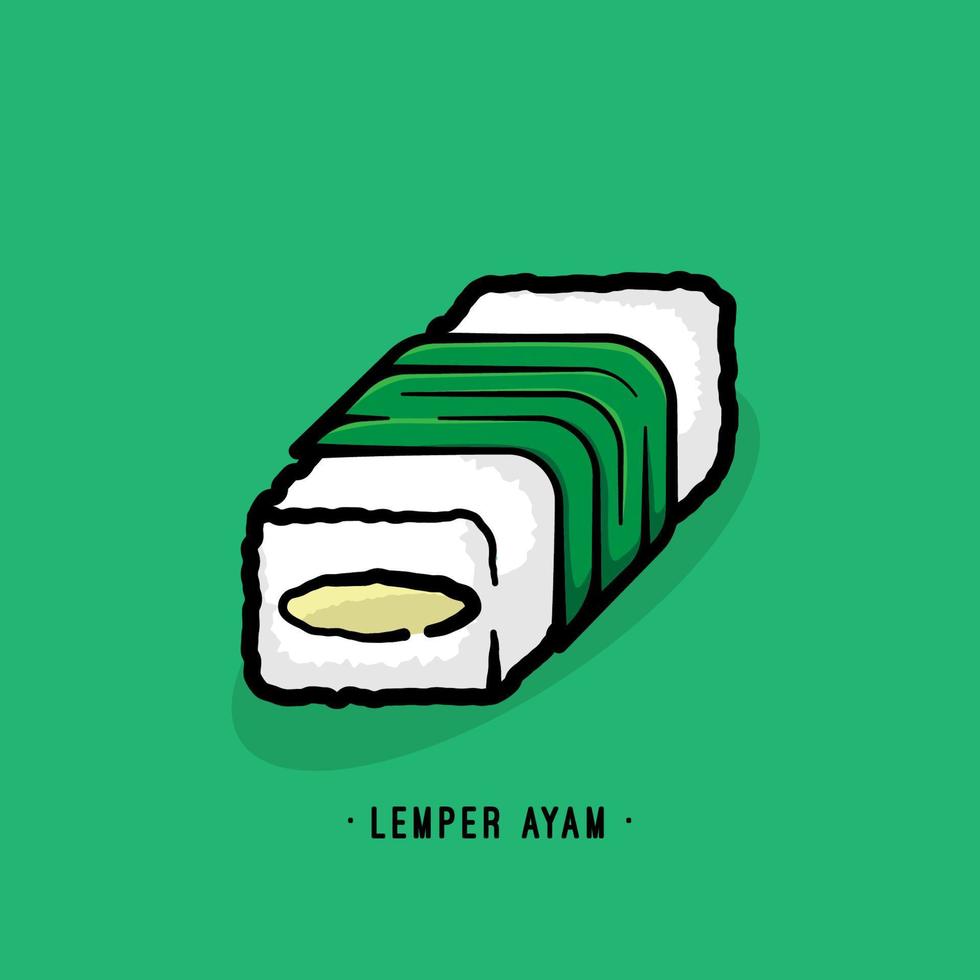 Simple hand drawn asian food vector