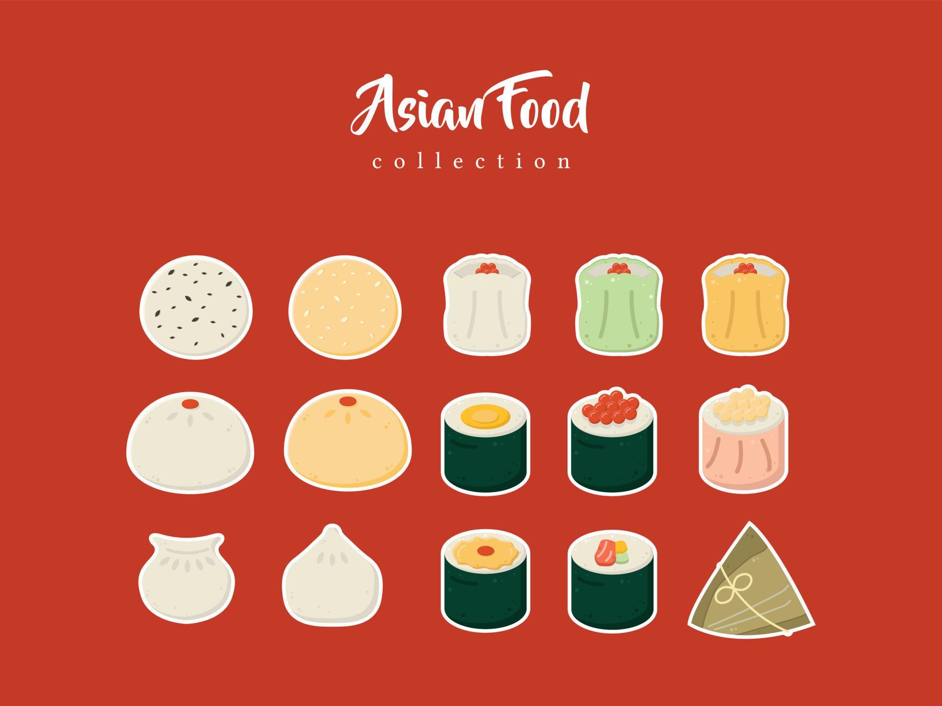 chinese new year asian food latin american pattern background seamless