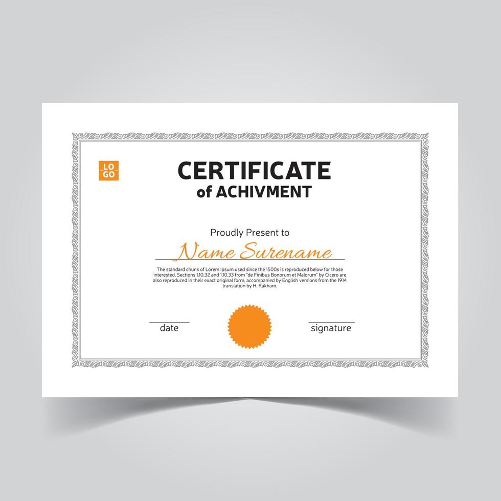 Certificate Template Vector file