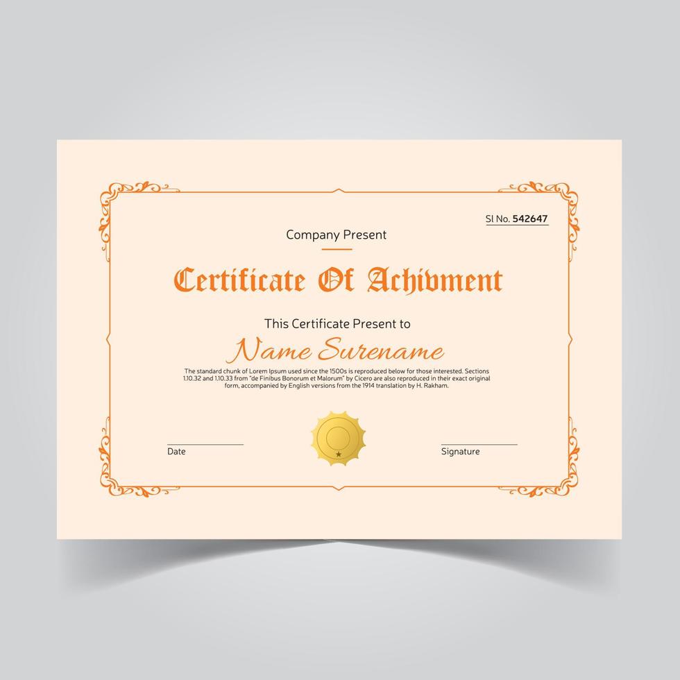 Certificate Template Vector file