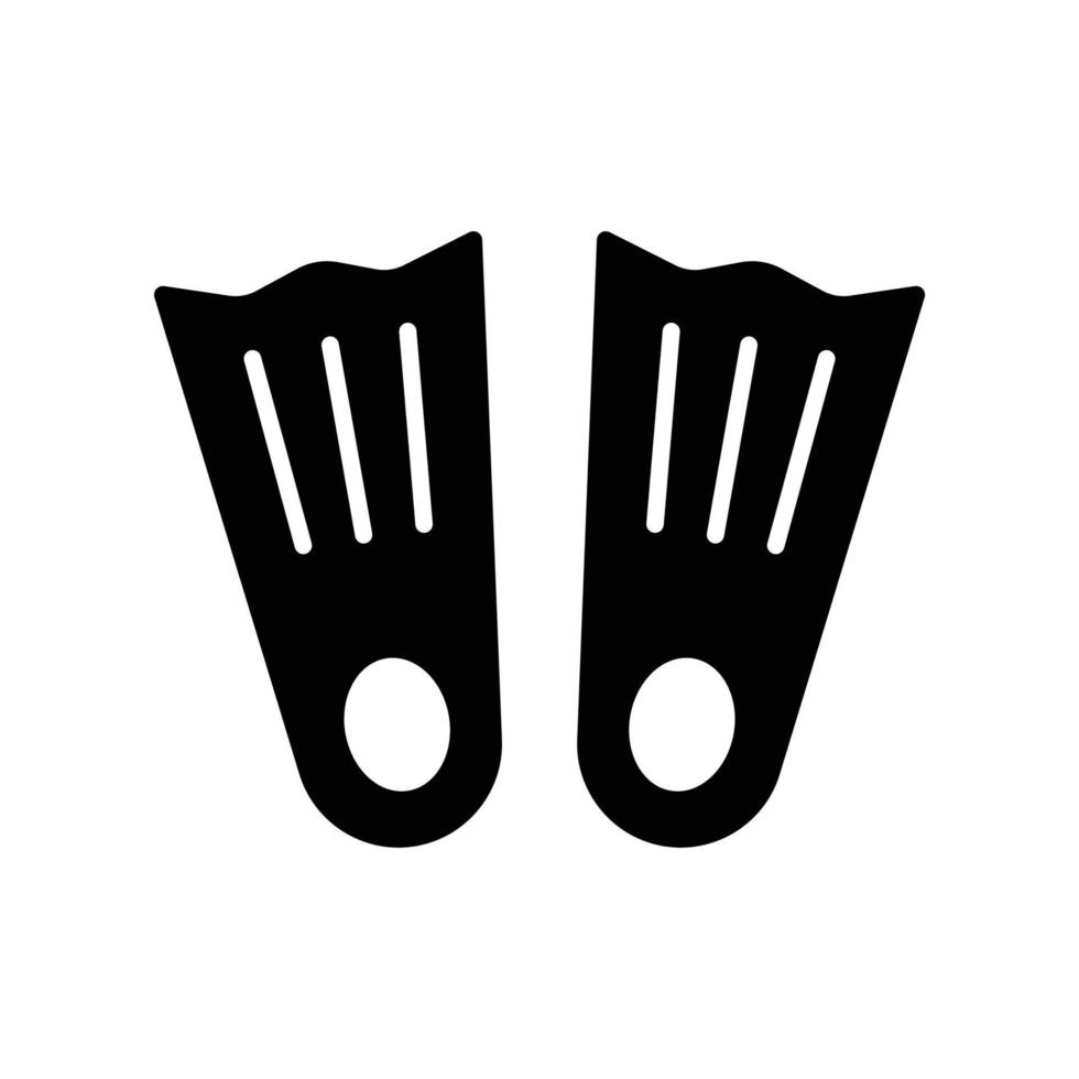 Swimming fins icon for footwear on diving vector