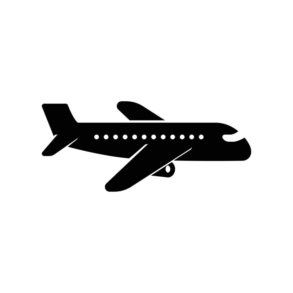 Fly airplane or aicraft icon for aviation transportation vector