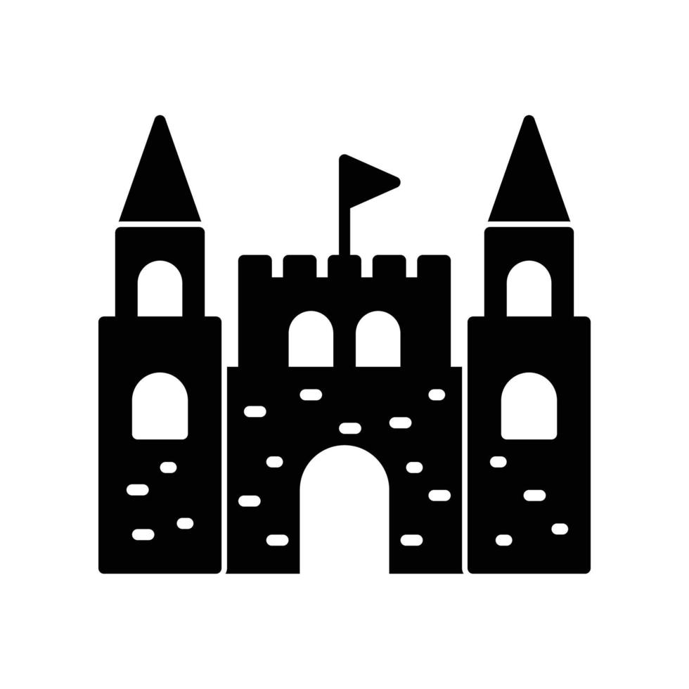 icono de castillo de arena para jugar en la playa en verano vector