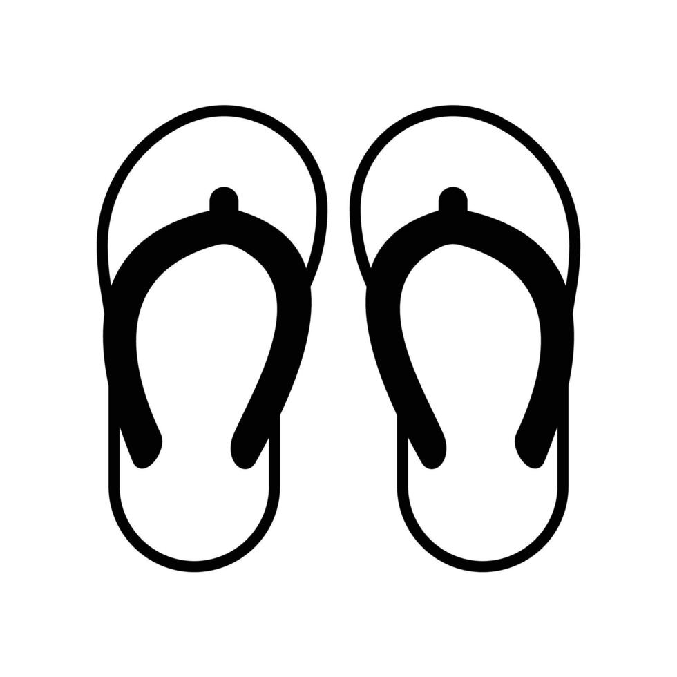 obligatorisk Hals Metafor Slippers or sandals icon for footwear in black outline style 14581148  Vector Art at Vecteezy