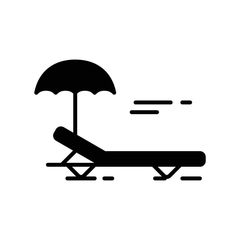 Sunbathe icon with bed and umbrella 15778312 Vector Art at Vecteezy