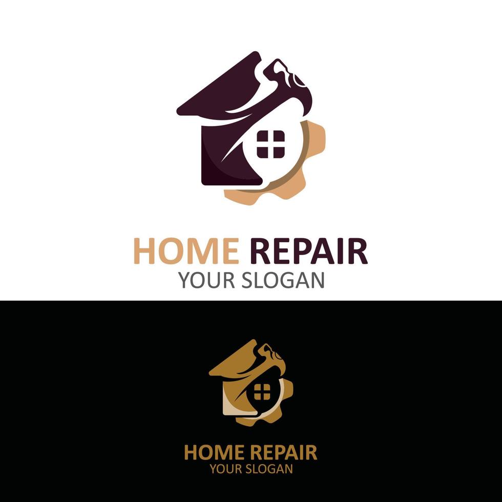 Home repair logo design vector with handyman service template