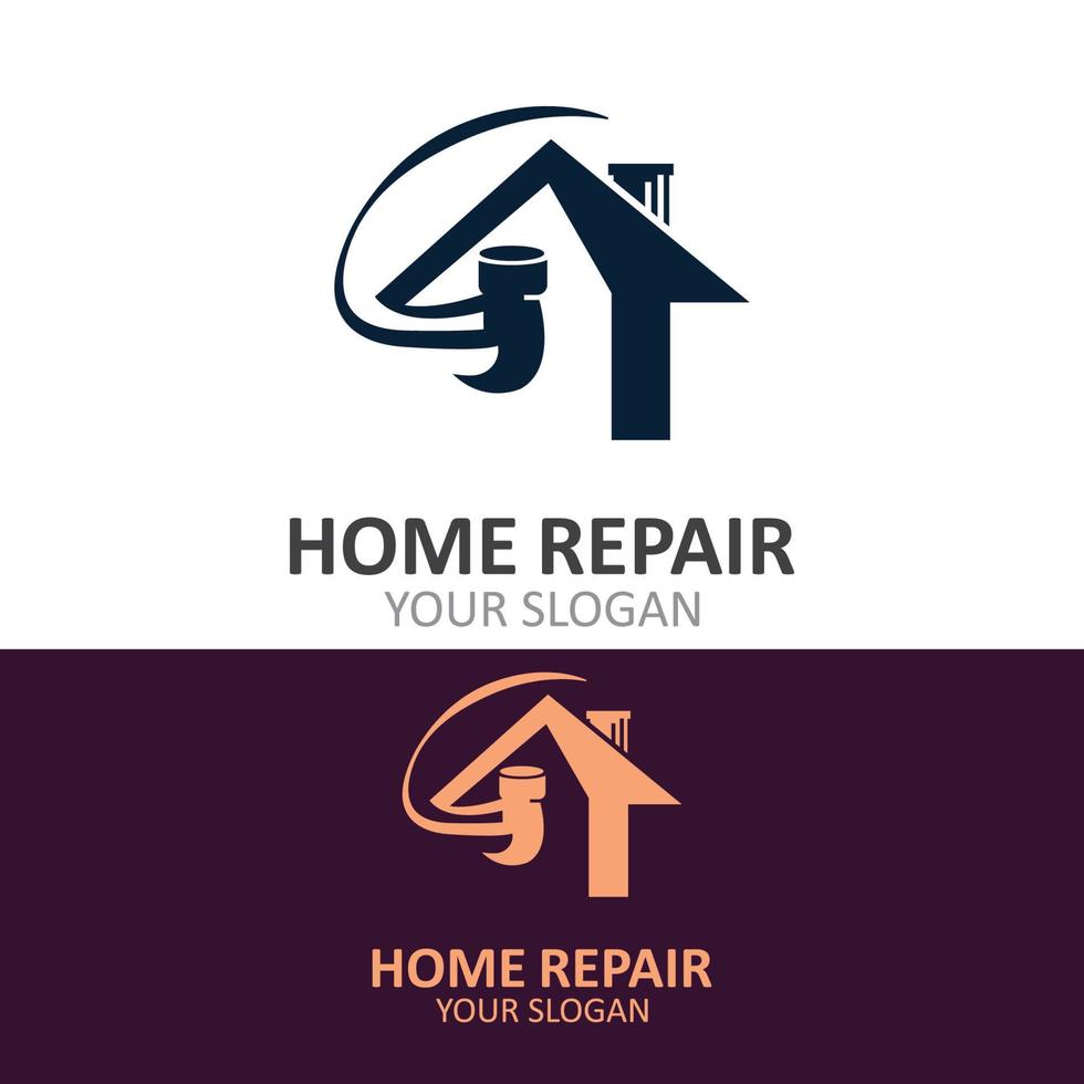 Home repair logo design vector with handyman service template