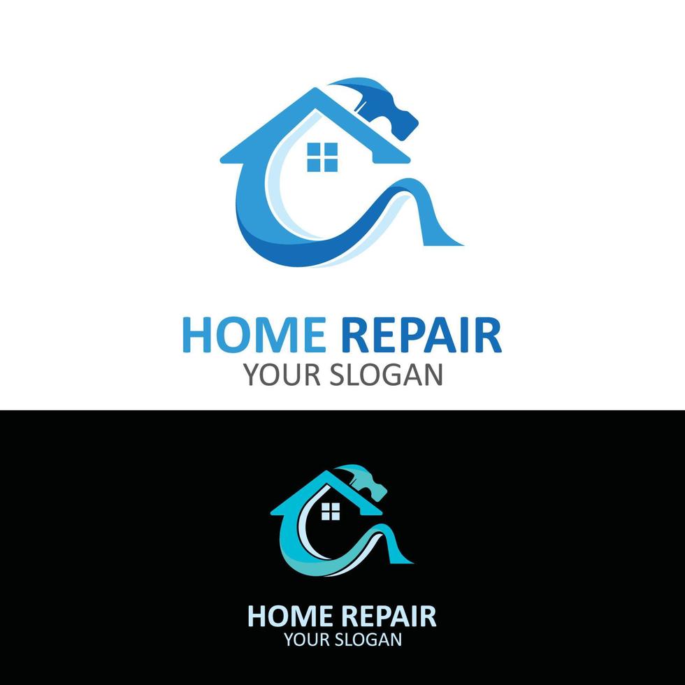 vector de diseño de logotipo de reparación de viviendas con plantilla de servicio de manitas