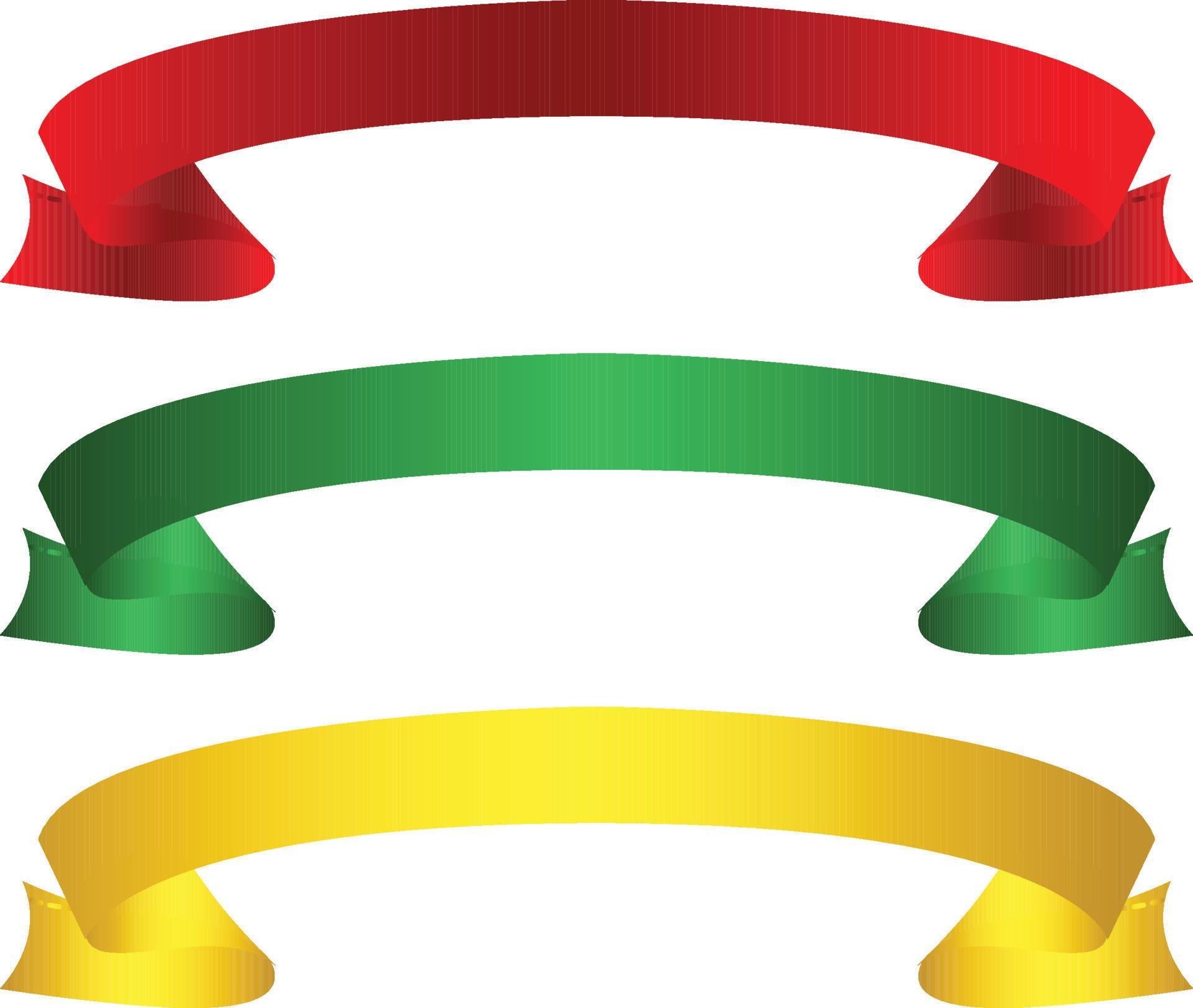 Colorful Vector Ribbon Banners. Set of Ribbons Banners with Label, Tag