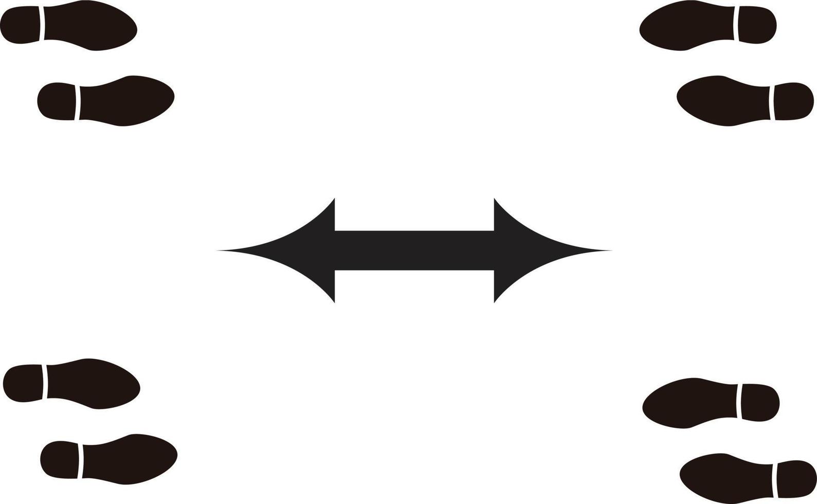 Keep distance signage icon vector