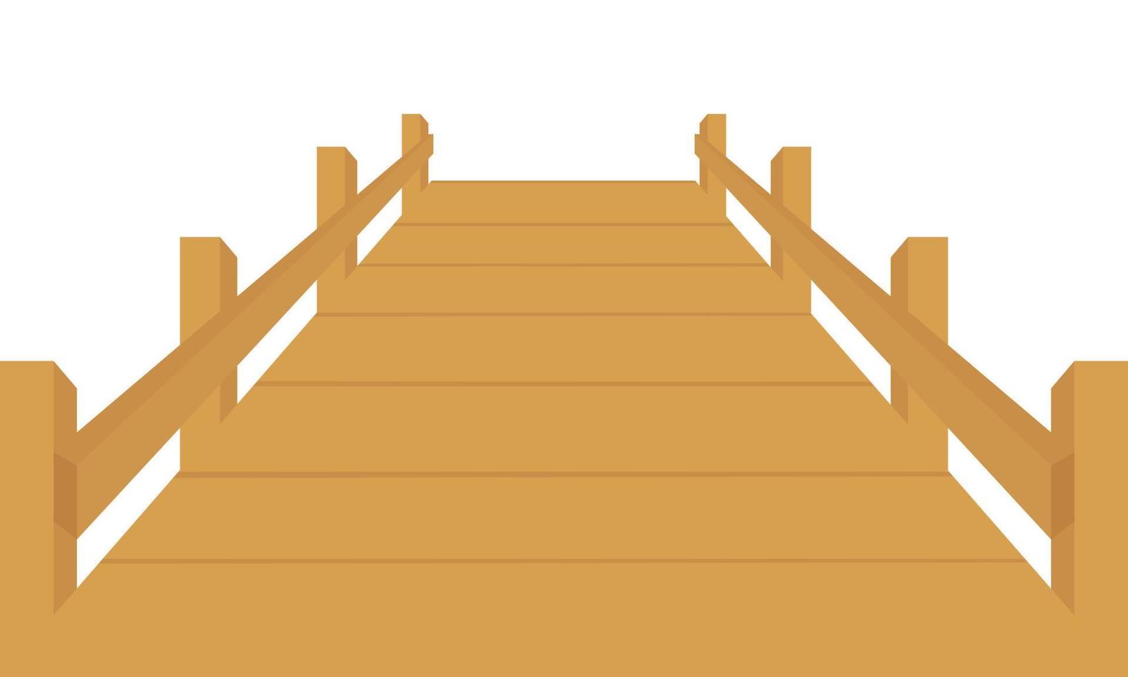 ilustración de un puente de madera vector