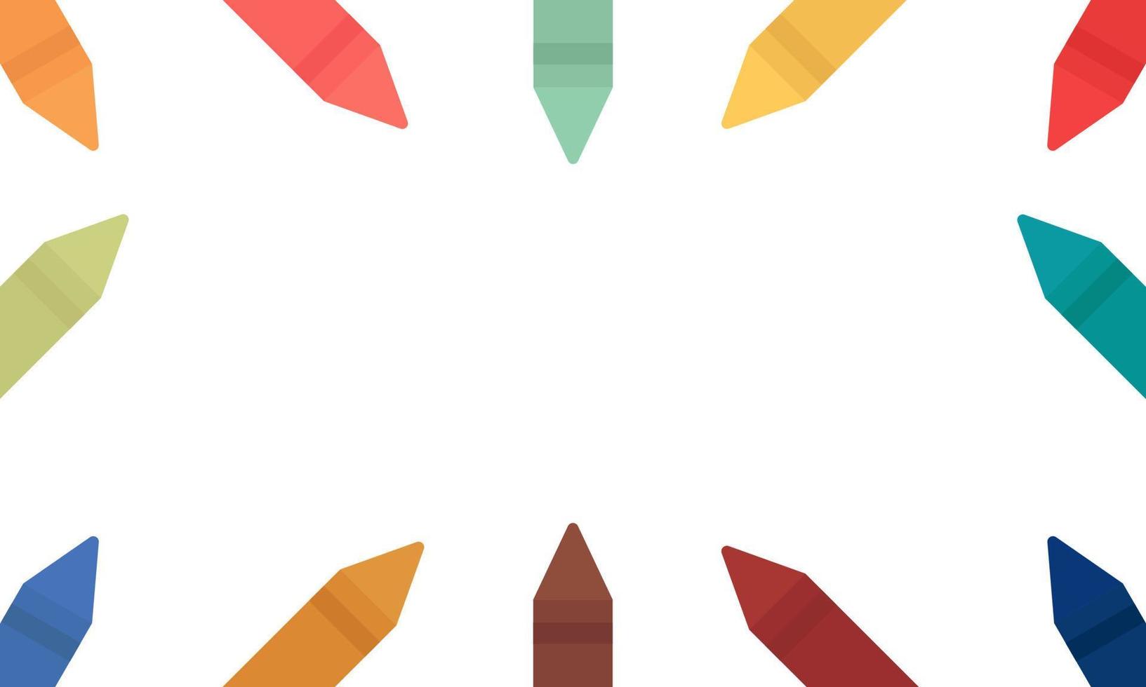 colorful crayon background vector